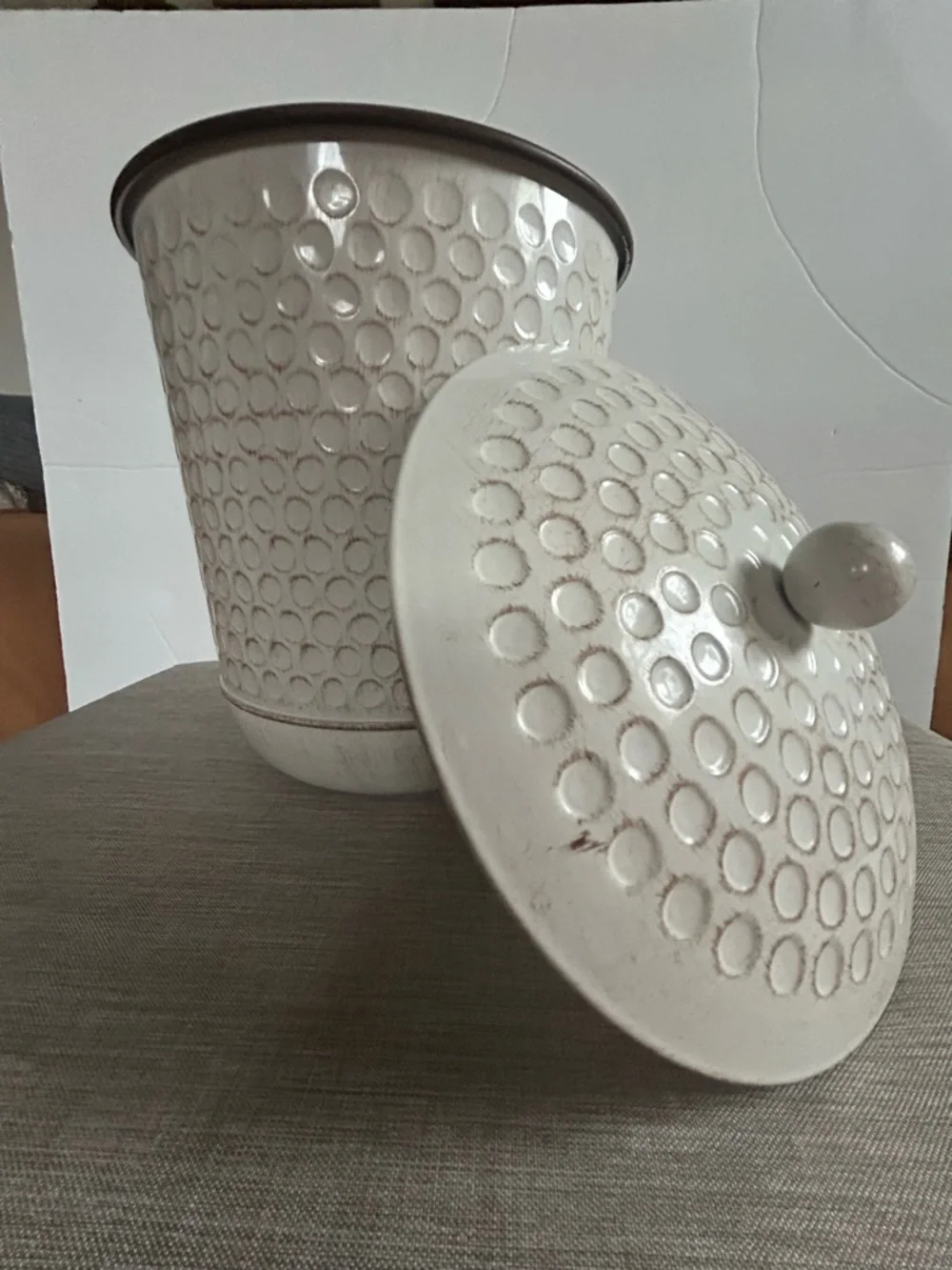 Better Homes And Gardens Antiqued White Galvanized Ice Bucket & Oval Tub - Picture 6 of 12